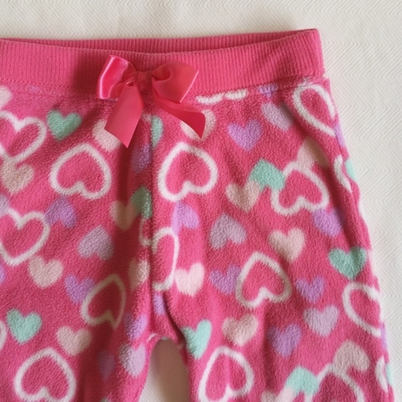 garanimals heart print fleece joggers pants 6-9 months baby girl - Picture 2 of 5
